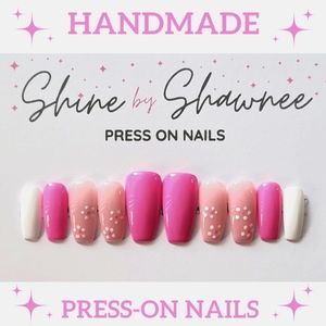 Handmade Luxury Press-On Nails | Sturdy & Reusable | PINK TINKS